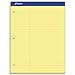 Double Sheets Pad, Law Rule, 8 1/2 x 11 3/4, Canary, 100 Sheets (15 Pads)