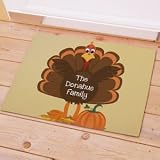 Personalized Thanksgiving Welcome Doormat Turkey Mat