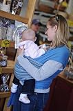 Moby Wrap Moby D Woven Baby Carrier, Indigo Stripe