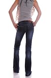 Klassische Boot Cut Jeans im Used Look Größe 36