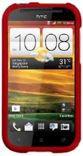 Decoro CRHTCOSVRD Premium Protector Case for HTC ONE SV - Retail Packaging - Rubber Red