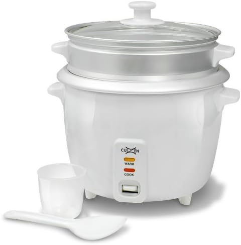 CuiZen CRC-2016ST 8-Cup (Uncooked) 16-Cup (Cooked) Rice Cooker with Steam Tray, White