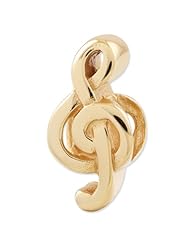 Sterling Silver Gold plated Reflections Treble Clef Bead