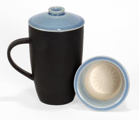 "All Natural Handmade ""Zen"" Two Tone Infuser Tea/Coffee Mug" "All Natural Handmade ""Zen"" Two Tone Infuser Tea/Coffee Mug"