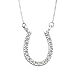 14K White Gold 1/4 ct. Diamond "Horse Shoe" Pendant with Chain