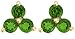  : 10K YELLOW GOLD CHROME DIOPSIDE 3 STONE EARRINGS