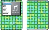 Dots Green Design Protective Decal Skin Sticker for Apple iPod nano 3G (3rd Generation) 4GB/ 8GB Player