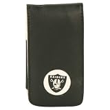 Oakland Raiders iPhone Case (Belt Clip, Faux Leather, Measures 5" x 2.5" x 0.5")