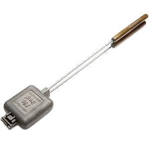 Rome's #1705 Square Pie Iron with Steel and Wood Handles
