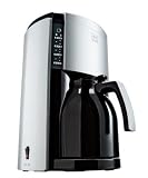 Melitta Look Therm De Luxe Coffee Filter Machine, Silver/ Black