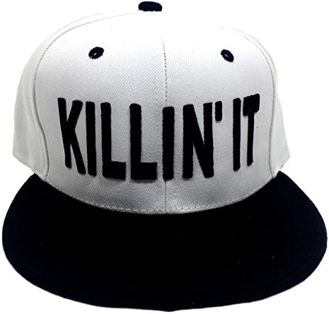 KILLIN' IT White/Black Embroidered Snapback Cap