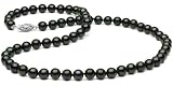 Black Akoya Pearl Necklace Hook Clasp