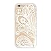 iPhone 6 Plus Case,GBSELL 3PC Henna Floral Paisley Flower Clear Hard Case Cover Skin for iPhone 6 Plus (White)