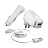 USB Travel Kit with Car Charger, Travel Adapter & Cable for Apple iPod ~ Hipstreet