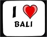 I Love Bali Decorated Mouse Pad