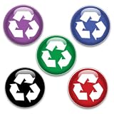 Recycle Magnets or Push Pins Gems