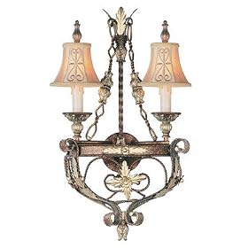 Livex 8842-64, Pamplona 2 Light Bathroom Vanity Wall Sconce Lighting Fixture, Bronze, Glass, B5726