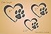 Joanie Stencil Pet Dog Paw Print Heart Love Animal Track DIY Shapes (8