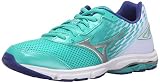 Mizuno Wave Rider 19 Junior Running Shoe (Little Kid/Big Kid), Malibu Blue/Silver, 2.5 B US Little Kid