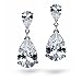 Bling Jewelry Sterling Silver Double Teardrop CZ title=