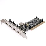 SYBA PCI USB 2.0 Controller Card 4+1 Ports - VT6202