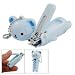 Rosallini Key Chain Light Blue Plastic Bear Nail Cutter Manicure
