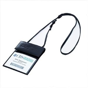 Genuine Black Bonded Leather Badge Holder