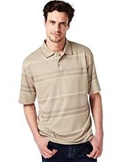 Blue Harbour Soft Touch Modal Blend Jacquard Striped Polo Shirt