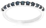 10k White Gold Blue Sapphire Ring