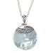 Sterling Silver Bali Round Mother-of-Pearl Pendant, 18"