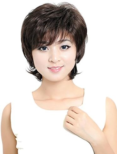 HI GIRL New Style Fashion 100% Human Hair Women's Short Full Wig Free #18