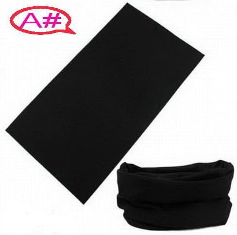 Evaric Hot Sale Soft Tube Scarf Mask Bandana Beanie Neck Gaiter Headband Veil Balavlava Black