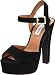 Steve Madden Women's Dynemite Sandal,Black Suede,9.5 M US