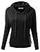 J.TOMSON Women's Basic Long Sleeve Pullover Hoodie with Kangaroo Pockets