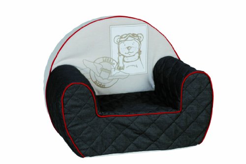 Imagen principal de Candide 162800 - Sillón para bebés con diseño de oso aviador, color gris y beige
