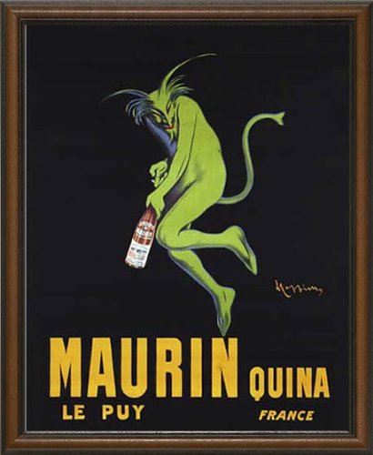 MAURIN QUINA LE PUY - Green Devil, c.1906 Framed Fine Art Poster Print by Leonetto Cappiello, 16x20 (18