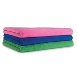 Top Performance Polyester/Polymide MicroFiber Pet Grooming Towel, 3-Pack
