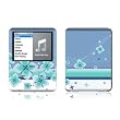 Flower Burst Blue Design Protective Decal Skin Sticker for Apple iPod nano 3G (3rd Generation) 4GB/ 8GB Player