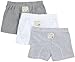 Burt's Bees Baby Baby Boys' 3 Pack Boxer Shorts (Baby) - Gray/Cloud