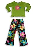 Anita G - Toddler Girls Long Sleeved Pant Set, Lime, Brown, Pink