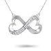 Infinity Heart, 10K White Gold and Diamond Pendant