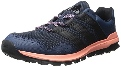 adidas Performance Women's Slingshot Trail Women's Running Shoe,Mineral Blue/Black/Sun Glow Yellow,9 M US