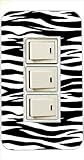 3ヶ口用 3口用 タイプ コンセント スイッチ カバー ジャケット ca1195-3 ゼブラ 波 ボーダー カスタムカバー 交換用 3穴用 2穴用
