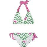 ROXY Soul Set Girls Swimsuit Set - Green/Pink