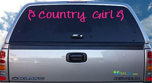 Country Girl Windshield Decal - (Hot Pink)