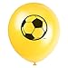 Bold Multicolor 3D Soccer Latex Balloons - 12