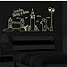 Bling2Bling DIY Fluorescent Wall Sticker Fashionable Living Room/Bedroom Wall Decals Romantic Lovers in London Bridge