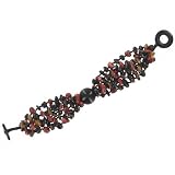 Red Jasper, Onyx & Tiger Eye Bead Bracelet by Sajen