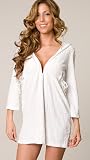 Juicy Couture Wht Hooded Jaquard Terry Tunic