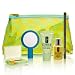 Clinique Travel Set (Yellow Interior with Light Blue Exterior Flowers) 6 Piece Set